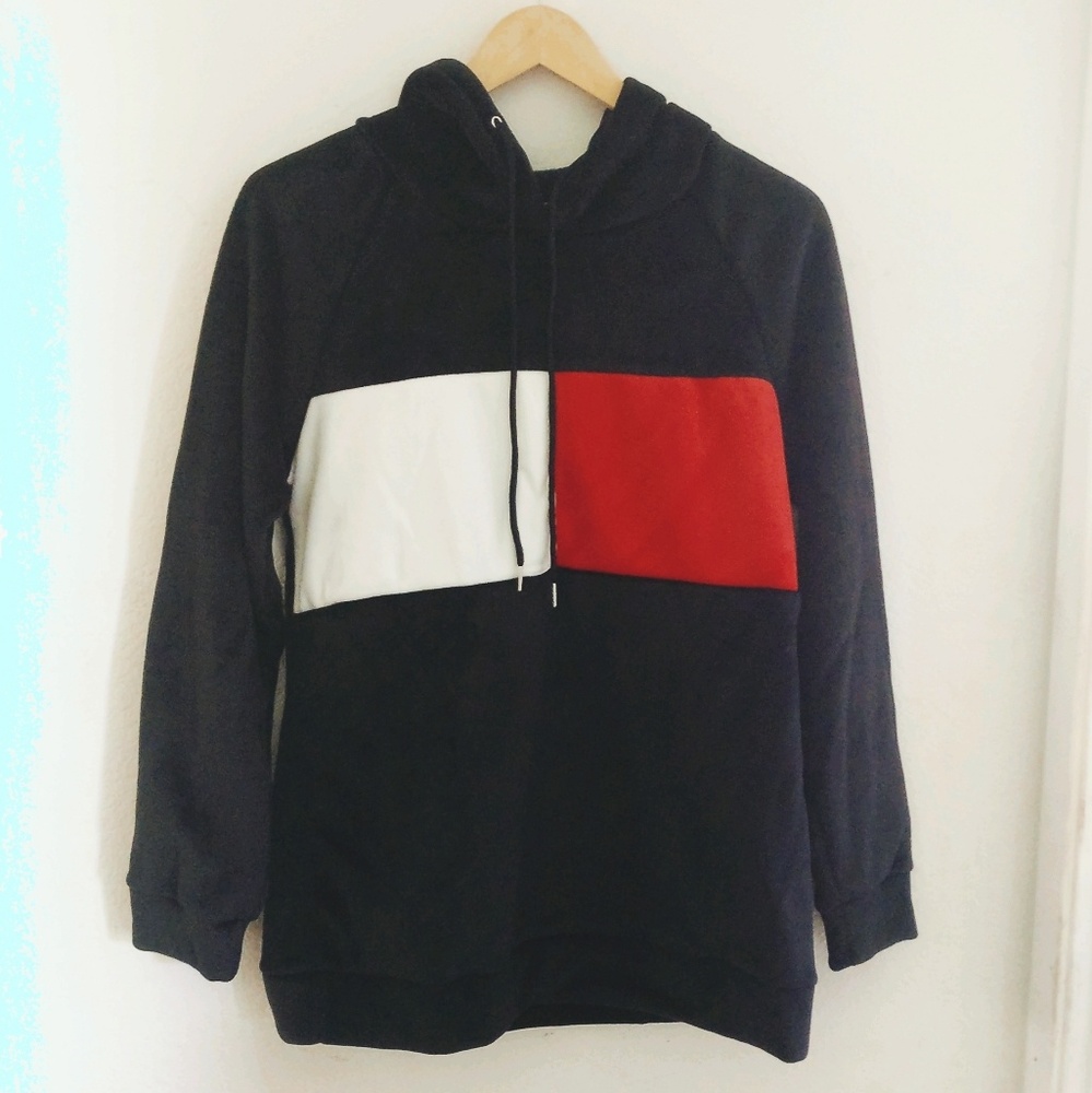 Black Hoodie Red/White Checkered